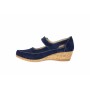 Pantofi dama piele intoarsa cu platforma, casual bleumarin - FOARTE COMOZI - P9154VELBL